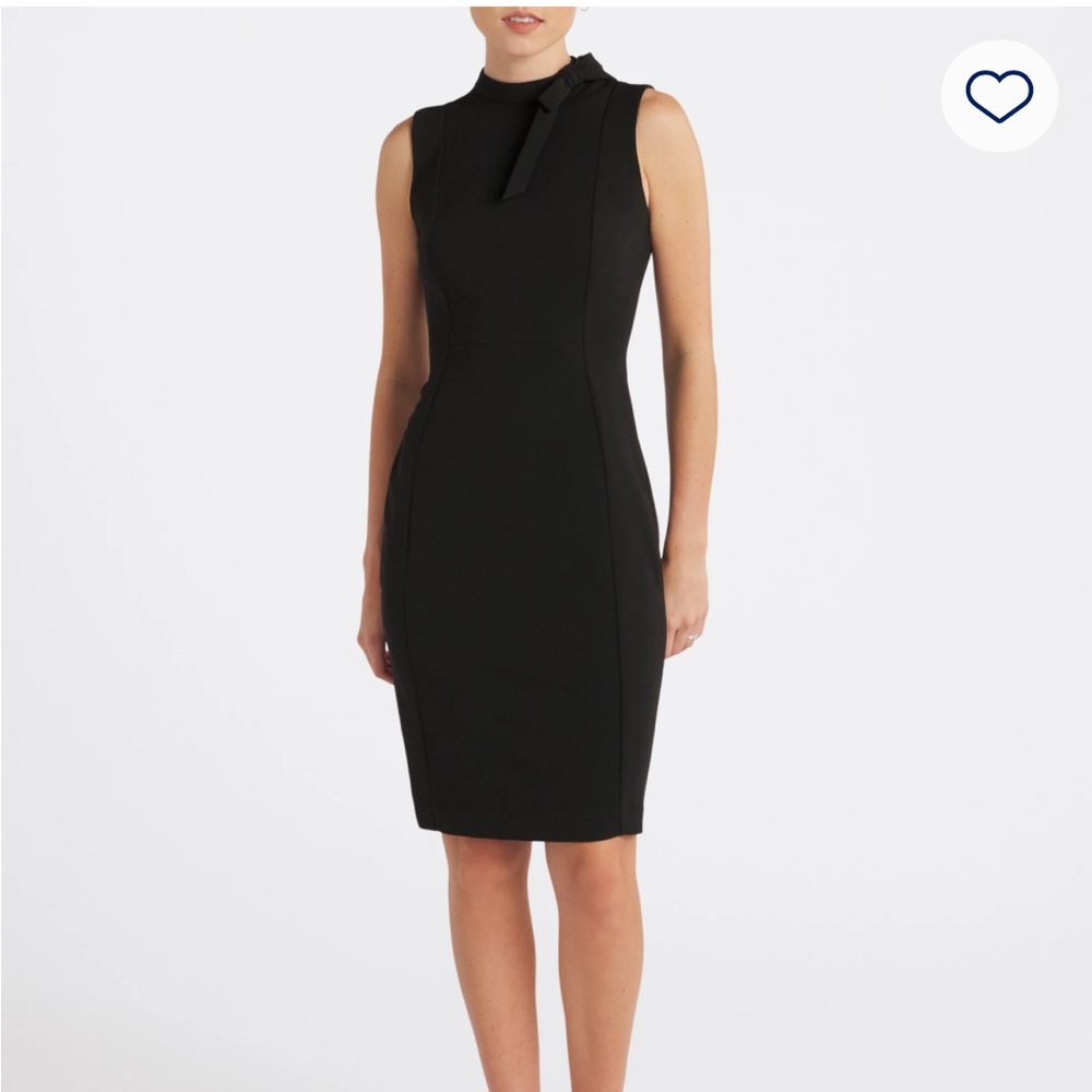 Calvin Klein Tie-Neck Sheath Dress Black